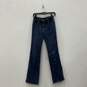 Womens Blue Denim Dark Wash Pockets Stretch Flared Leg Jeans Size 28 image number 1