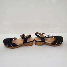 Dansko Betsey Black Leather Size 38 Women's Heeled Sandals #9427471600