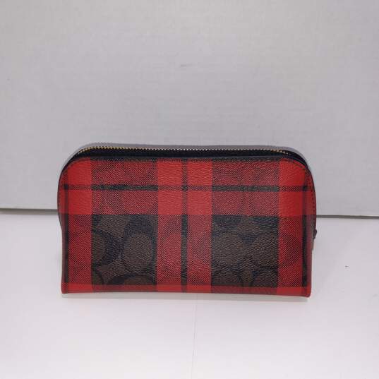 2pc Set of Authenticated Coach Signature Canvas w/Field Plaid Print Wallets image number 9
