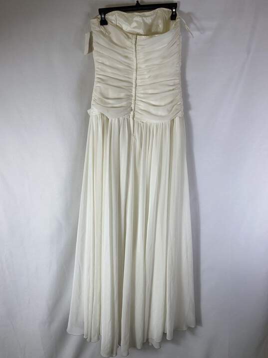 Jessica McClintock White Wedding Dress 10 NWT image number 2