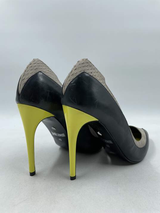 Authentic Just Cavalli Black Snake-Effect Pumps W 10 image number 4