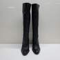 Zara High Heeled Leather Boots 37 image number 2