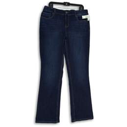 NWT Maurices Womens Blue Denim Medium Wash Slim Bootcut Leg Jeans Size 14