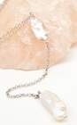 Lucas Lameth 925 Baroque Pearls Lariat Rolo Chain Necklace image number 3