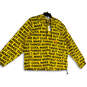 NWT Mens Yellow Black Randomevent Long Sleeve Pockets Pullover Hoodie Sz S image number 1