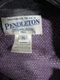 Pendleton Purple Pattern Zip Up Cardigan Style Sweater Size XL image number 1