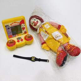 Sealed 1984 Ronald McDonald Plush Doll Dakin Fun Farm w/ Watch & Alphabet Game