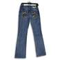Womens Dark Blue Denim Medium Wash 5-Pocket Design Straight Jeans Size 26 image number 2