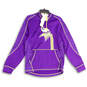 NWT Mens Purple Minnesota Vikings Long Sleeve Pullover Hoodie Size Medium image number 1
