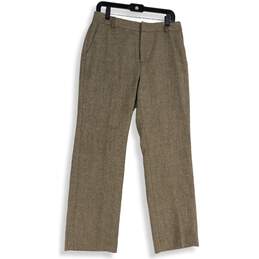Ralph Lauren Womens Gray Slash Pocket Flat Front Straight Leg Dress Pants Sz 10