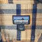 Patagonia Men Brown Plaid Button Up Long Sleeve Shirt L image number 3