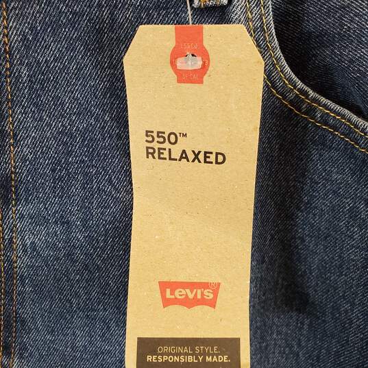 Levi's Men Blue Relaxed Straight Jeans Sz 44 NWT image number 5