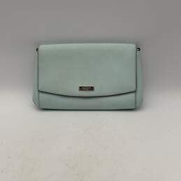 Kate Spade Womens Laurel Way Winni Misty Light Blue Leather Wallet Crossbody Bag