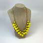 Designer Kate Spade Gold-Tone Chain Yellow Stones Lobster Statement Necklace image number 1