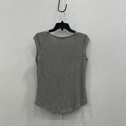 Womens Gray Round Neck Sleeveless Pocket Casual Pullover T-Shirt Size Small alternative image