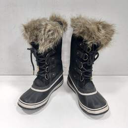 Sorel Joan Of Artic Faux Fur Trim Snow Boots Size 7