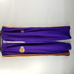Adidas Men Purple Lakers Sweatpants XL