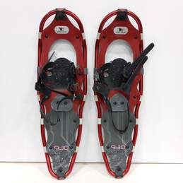 Yukon Charlie's 930 Red Snowshoes w/ Trekking Poles alternative image