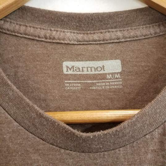 Marmot men's brown graphic t shirt size M image number 3