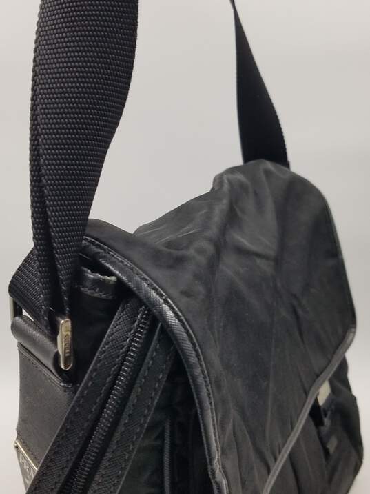 Authentic Prada Black Nylon Messenger Bag image number 3