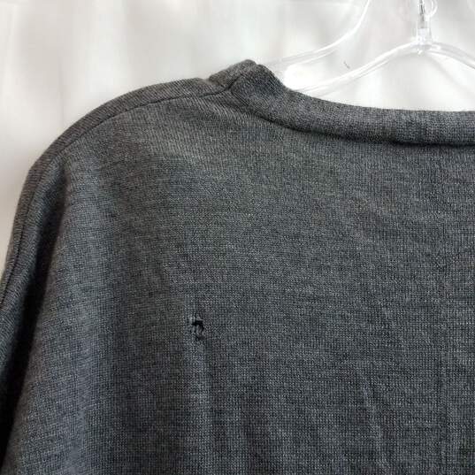 Eileen Fisher Grey Knit V-Neck Sweater Size XS image number 4
