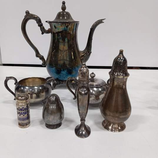 Silver Plated Teapots & Accessories 15pc Lot image number 5