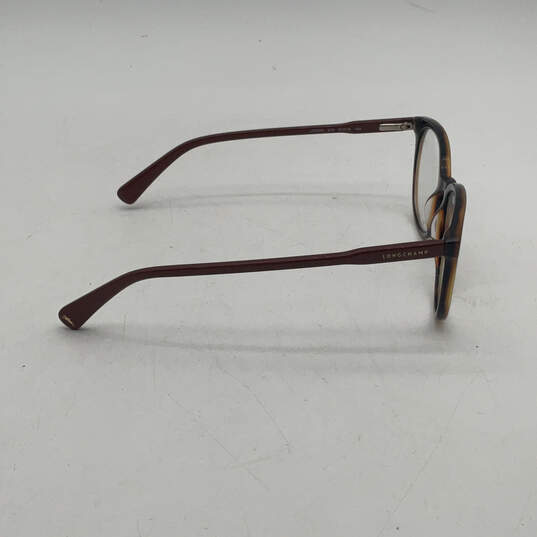 Womens Brown Tortoise Plastic Frame Designer Round Eyeglasses With Case image number 5