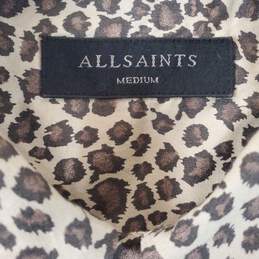All Saints Men Multicolor Cheetah Print Button Up Shirt Sz M alternative image