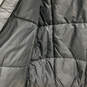 Mens Black Gray Mock Neck Long Sleeve Full-Zip Bomber Jacket Coat Size XL image number 4