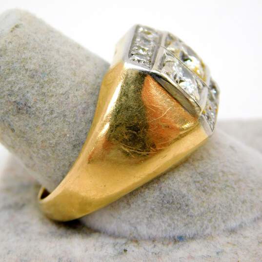Men's Vintage 14K Yellow Gold 1.45 CTTW Round Diamond Ring 9.8g image number 3