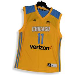 Adidas Mens Yellow Blue Chicago Sky Elena Delle Donne #11 Pullover Jersey Sz M/M
