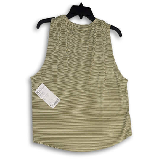 NWT Womens Green Beige Cloudlight Striped Muscle Pullover Tank Top Size M image number 2