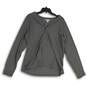 Womens Gray Henley Neck Long Sleeve Activewear Pullover T-Shirt Size 2X image number 1