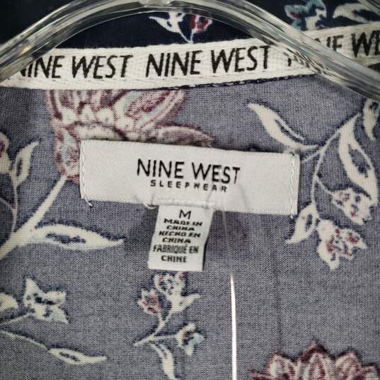 NWT Vintage Womens Boho Floral Long Sleeve Sleepwear Button-Up Shirt Size Medium image number 4