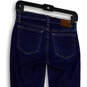 Womens Blue Denim Medium Wash Pockets Toothpick Skinny Leg Jeans Sz 25 image number 4
