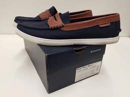Cole Haan Nantucket Penny Loafer 2 Blue/Brown Canvas Men's Size 13