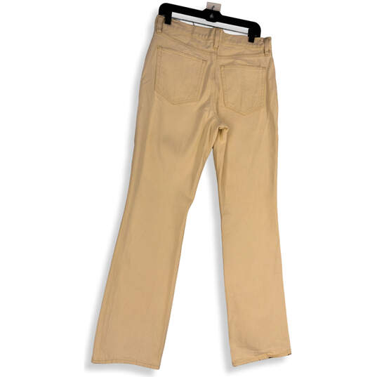 NWT Womens Beige Light Wash Pockets Regular Fit Denim Bootcut Jeans Sz 29T image number 2