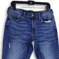 Womens Blue Denim Medium Wash Distressed Straight Leg Jeans Size 12/31 image number 3