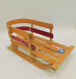 Torpedo Wooden Child's Sled With Back & Arm Rests