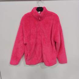 Pink Victoria's Secret Women's Hot Pink Full Zip Mock Neck Fleece Jacket S/P NWT