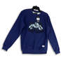 NWT Womens Blue Crew Neck Long Sleeve Regular Fit Pullover Sweatshirt Sz S image number 1