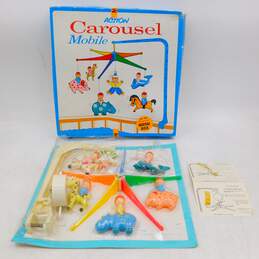 Vintage 1968 Action Carousel Mobile for a babies Crib Stahlwood Toys