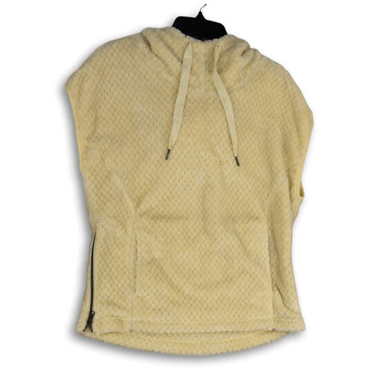 Womens Ivory Fire Side II Sherpa Drawstring Pullover Hoodie Size Medium image number 3