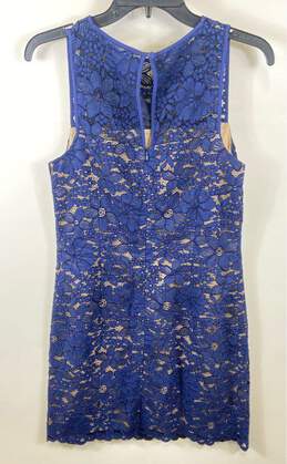 Trina Turk Women Blue Lace Sheath Dress Sz 4 alternative image