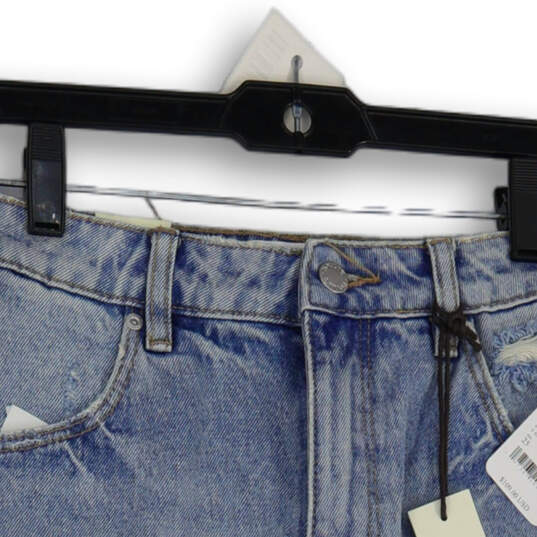 NWT Womens Blue Denim Medium Wash Distressed Cut-Off Shorts Size 25 image number 3
