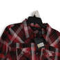 NWT Womens Red Plaid Spread Collar Long Sleeve Button-Up Shirt Size 1W image number 3