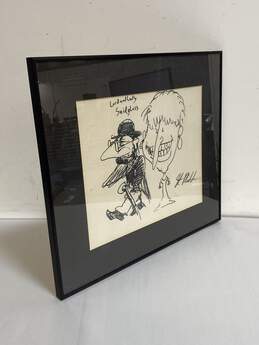 Lord and Lady Snidglass Caricature Drawing Drawing Signed. Matted & Framed alternative image
