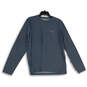 Mens Omni-Wick Blue Heather Long Sleeve Crew Neck Pullover T-Shirt Size L image number 1