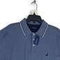 NWT Nautica Mens Blue Spread Collar Short Sleeve Golf Polo Shirt Size XL image number 3