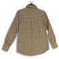 NWT Womens Brown Check Spread Collar Long Sleeve Button-Up Shirt Size XXS image number 2